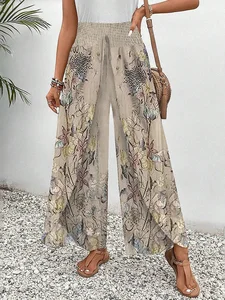 Image of Random Print Casual Pants