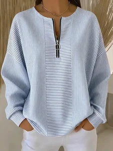 Image of Crew Neck Striped Vintage Sweatshirt
