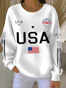 Image of Women's USA Flag Sweatshirts