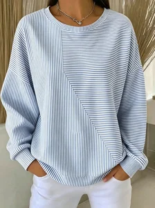 Image of Simple Striped Sweatshirt
