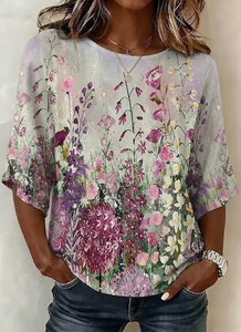 Image of Floral Casual Blouse