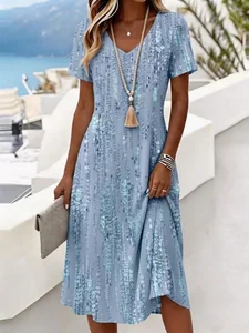 Image of Vacation Regular Fit Dress With No