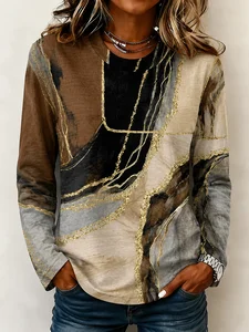 Image of Simple Crew Neck T-Shirt
