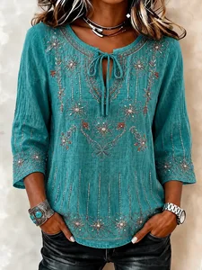 Image of Floral Loose Casual Blouse