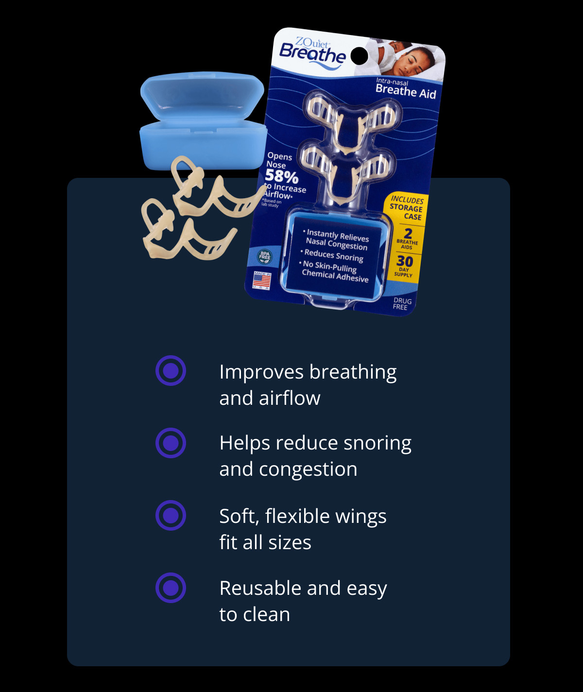 Improves breathing and airflow