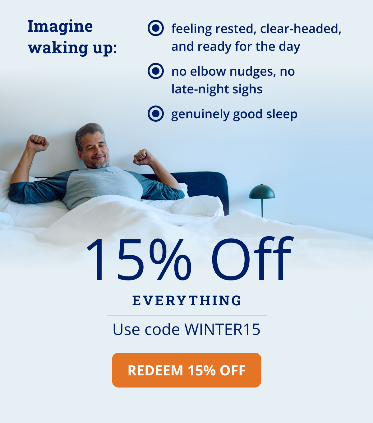 15% off everything.