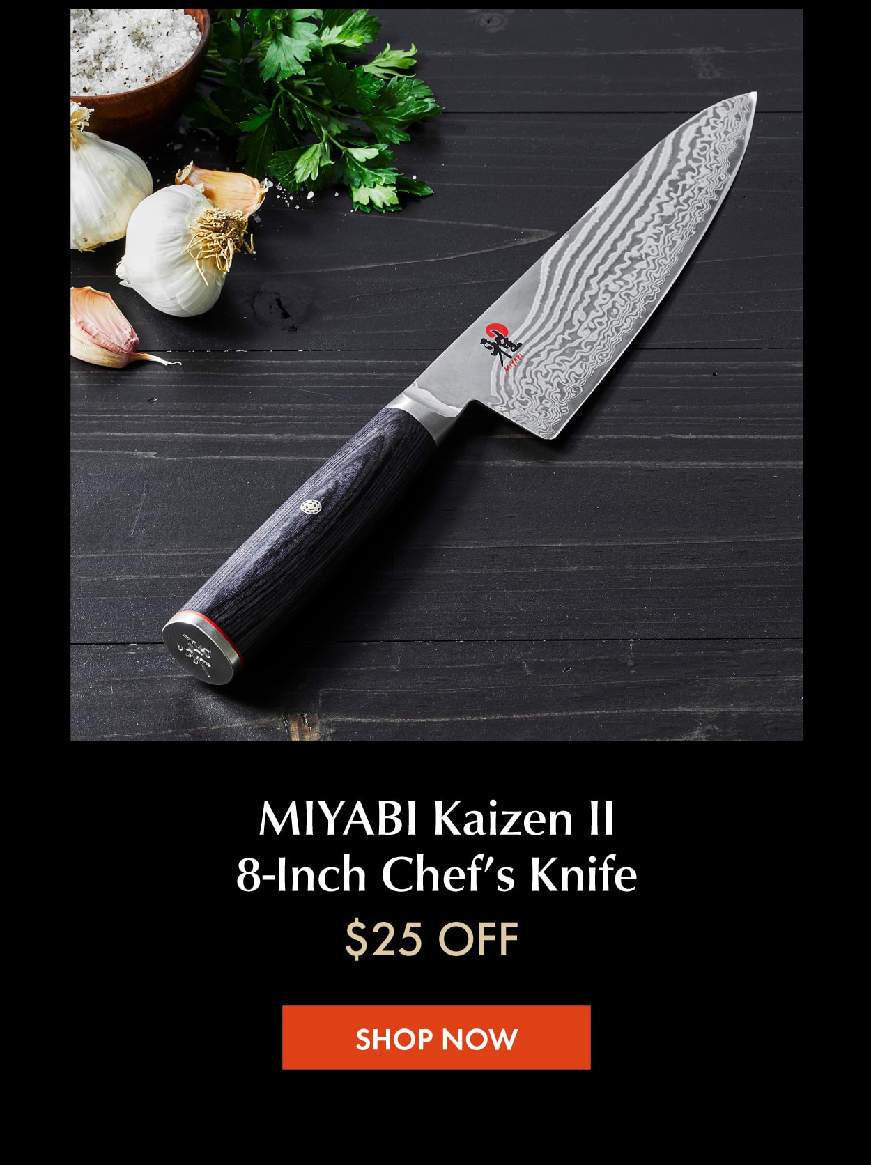 MIYABI Kaizen II Chef's Knife—now $25 off