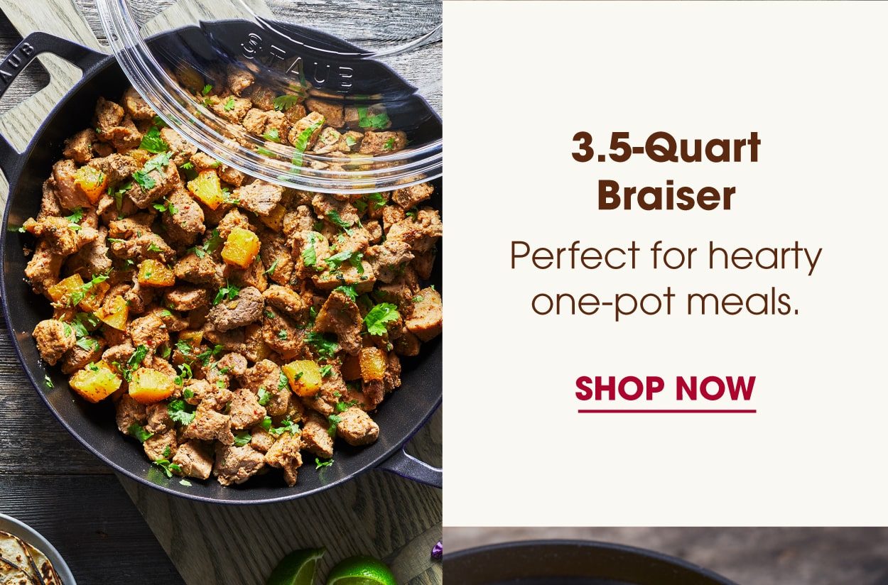 3.5-Quart Braiser: Perfect for hearty one-pot meals.