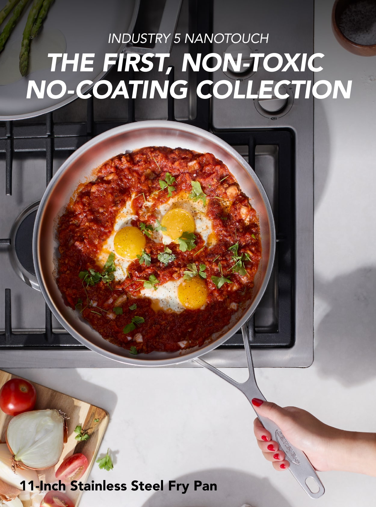 THE FIRST: Non-toxic, no-coating, easy-release stainless steel fry pans