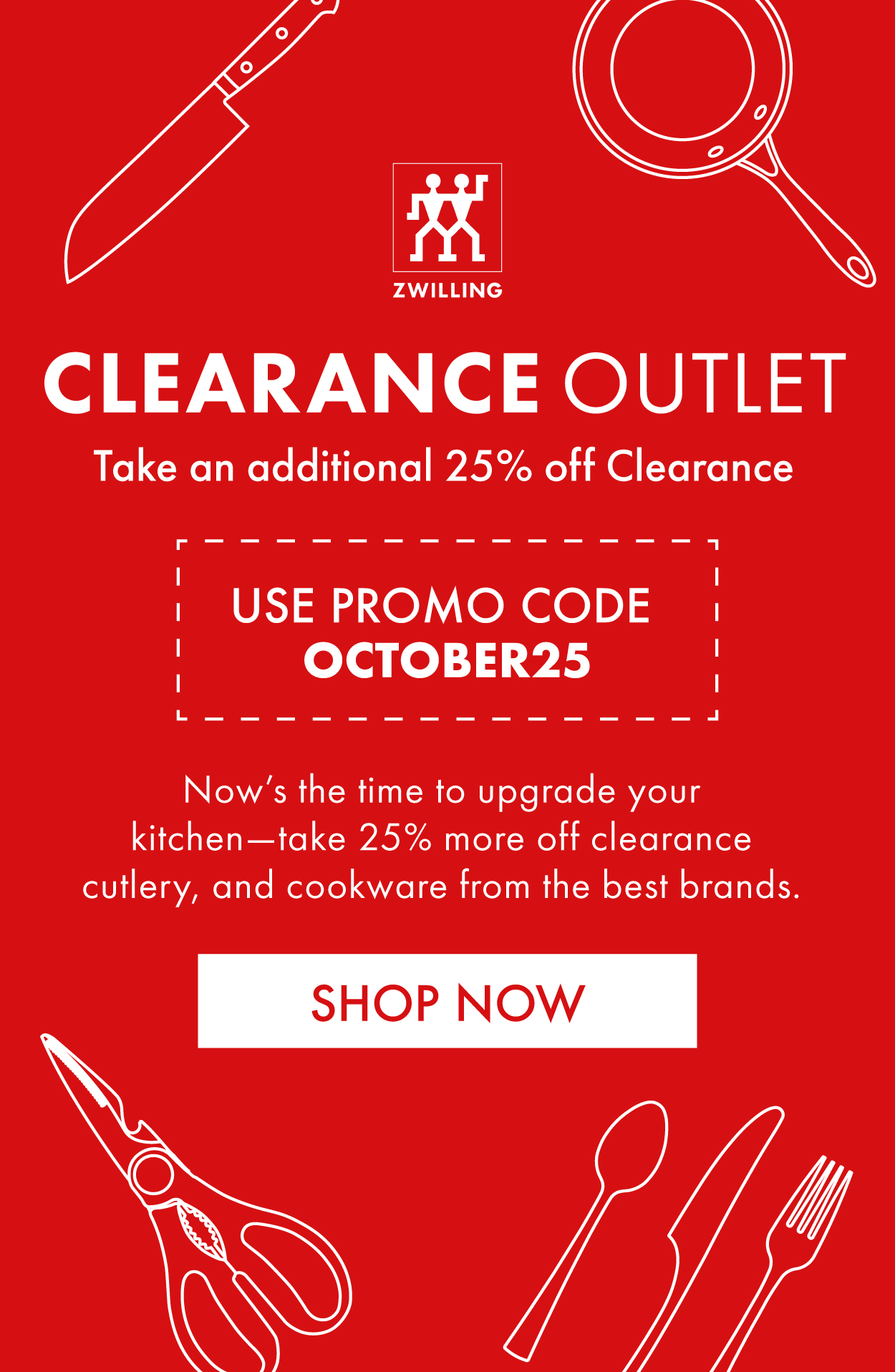 Take an additional 25% off Clearance with code OCTOBER25