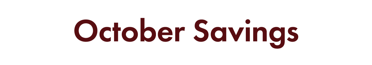 More October Savings