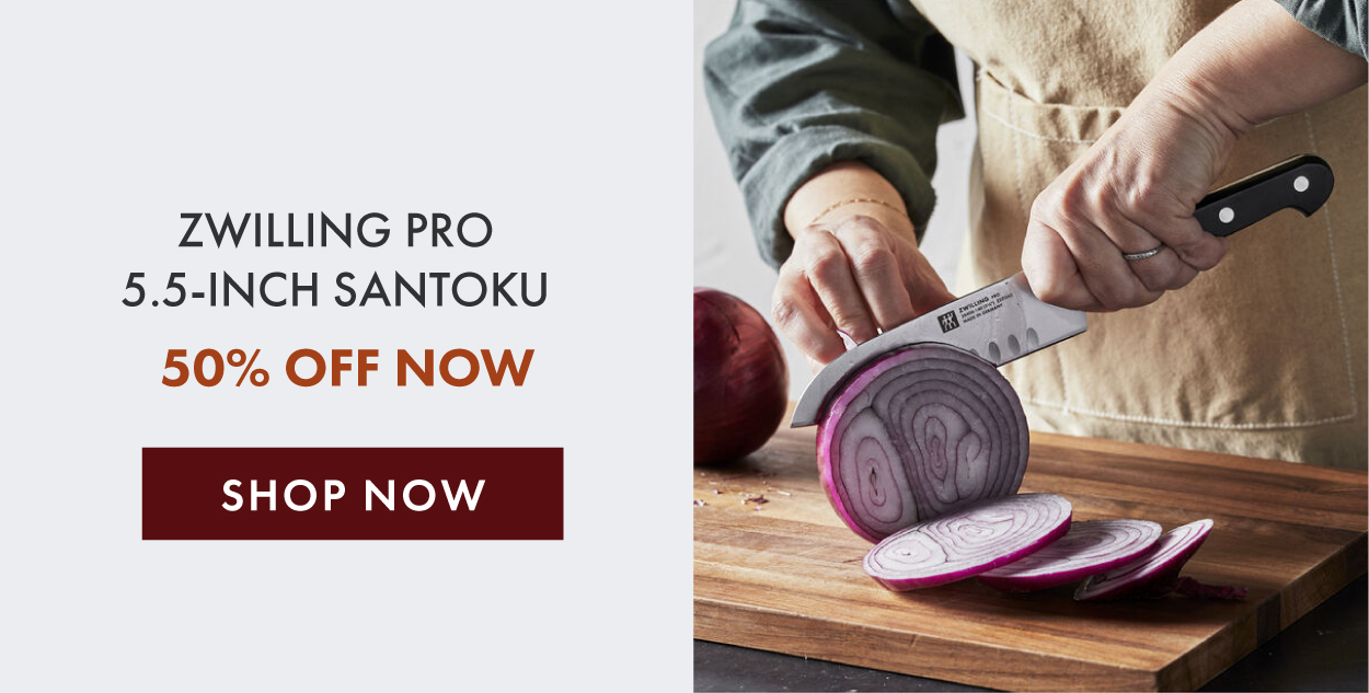 ZWILLING Pro 5.5-Inch Santoku: 50% off now.