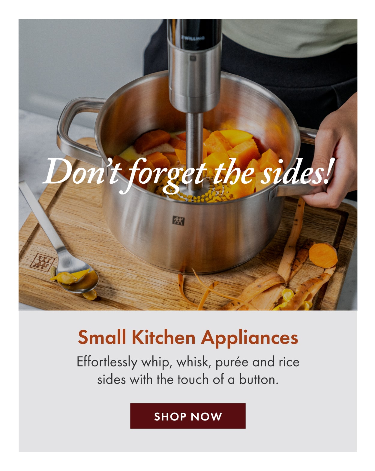 Small Kitchen Appliances: Effortlessly whip and whisk with the touch of a button.