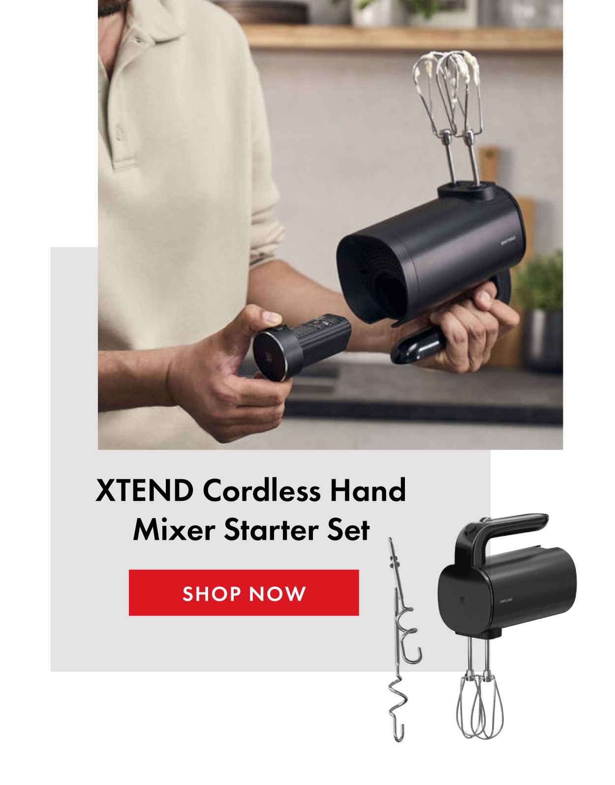 XTEND Cordless Hand Mixer Starter Set