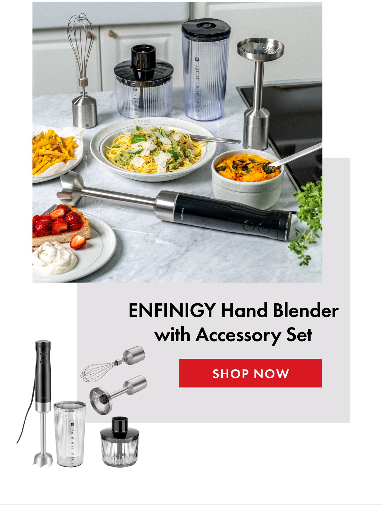 ENFINIGY Hand Blender with Accessory Set