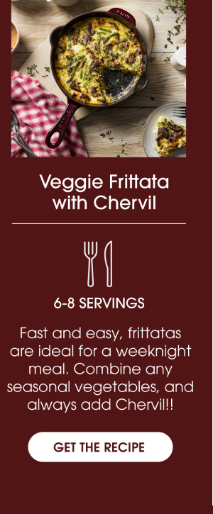 Recipe: Asparagus, Chanterelle, and Chevre Frittata with Chervil