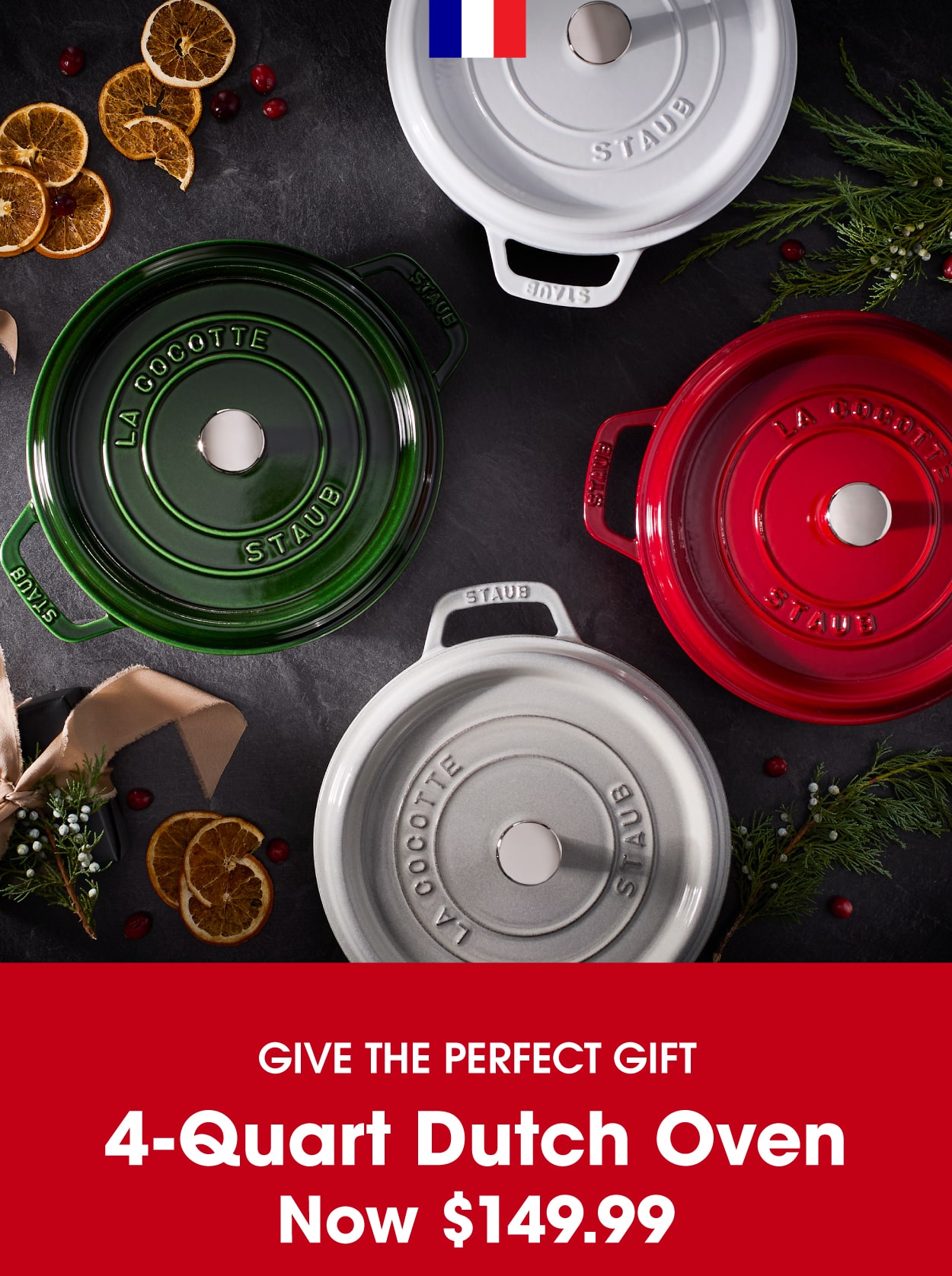 The Perfect Gift: STAUB 4-Quart Dutch Oven now $149.99
