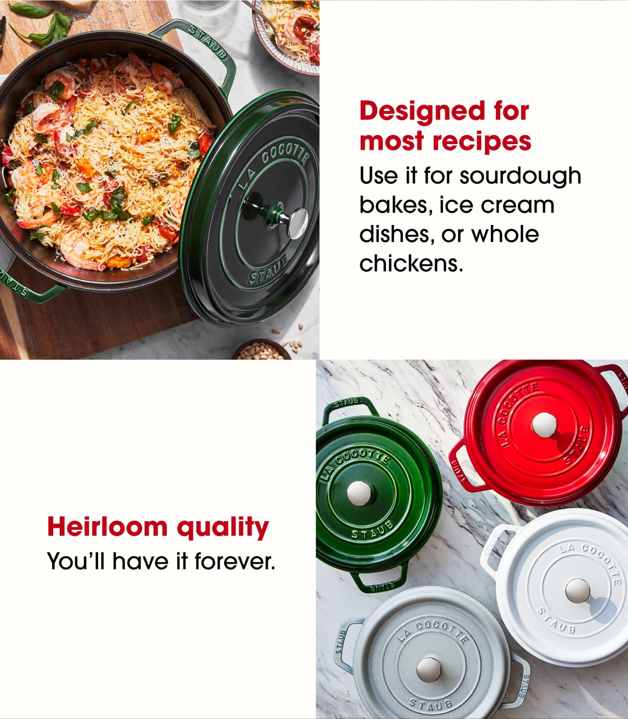 Designed for most recipes and a piece you'll have forever.
