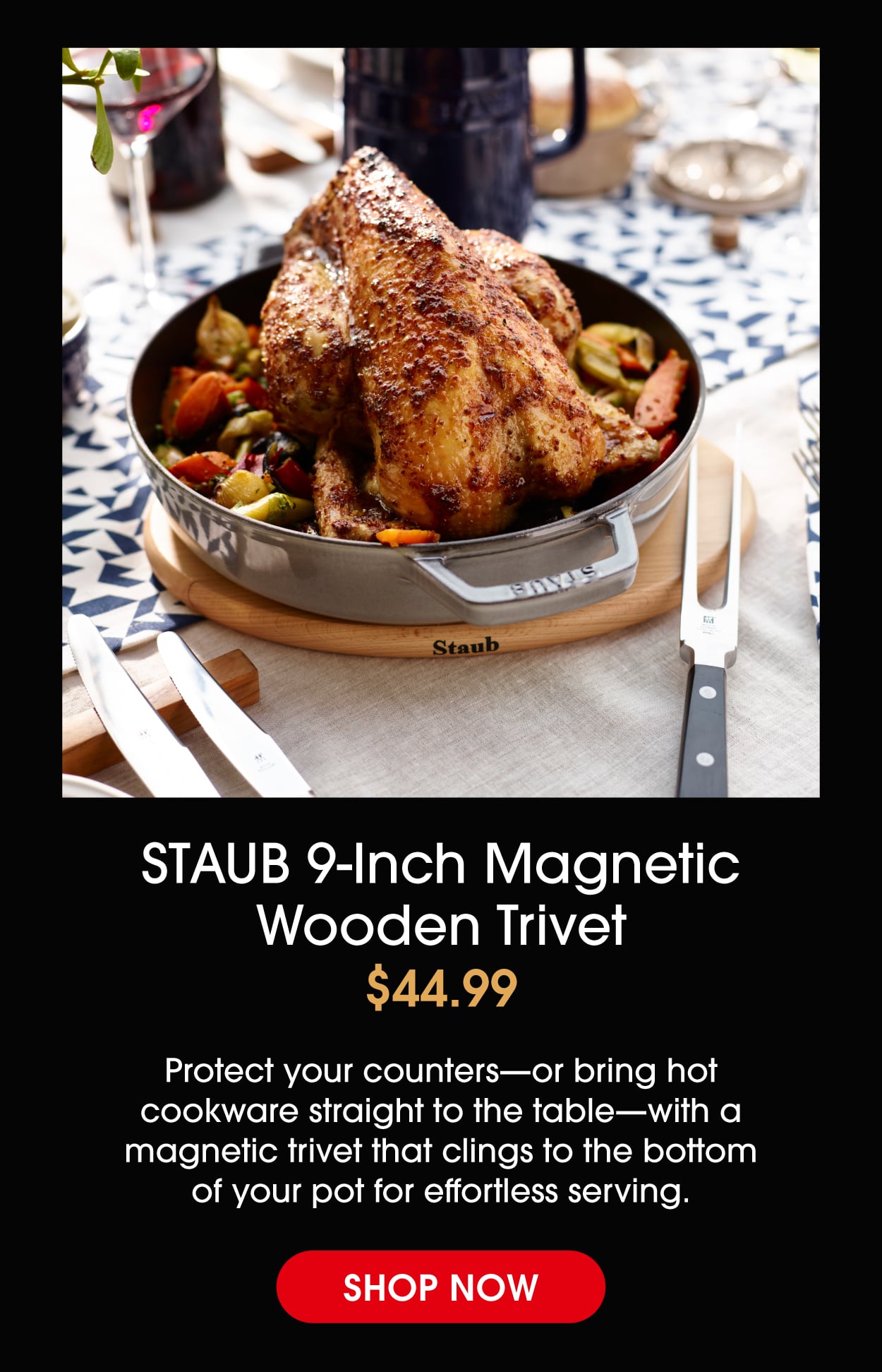 9-Inch Magnetic Wooden Trivet $44.99