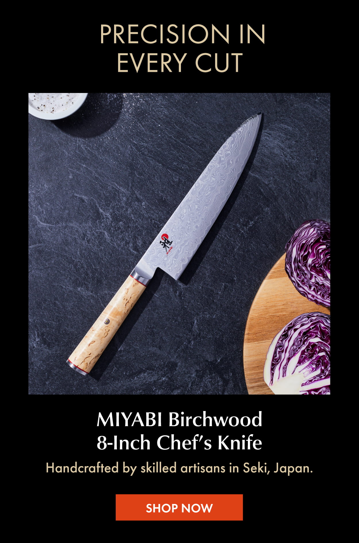 MIYABI Birchwood 8-Inch Chef's Knife now $309.99
