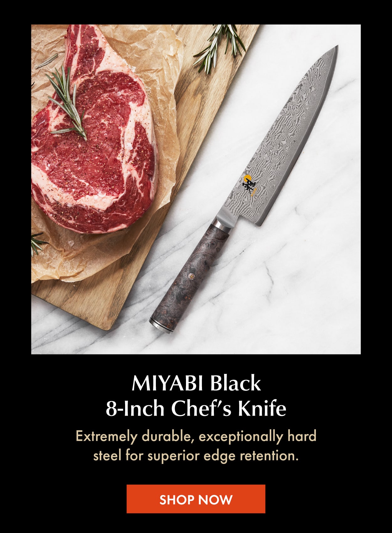 MIYABI Black 8-Inch Chef's Knife now $359.99