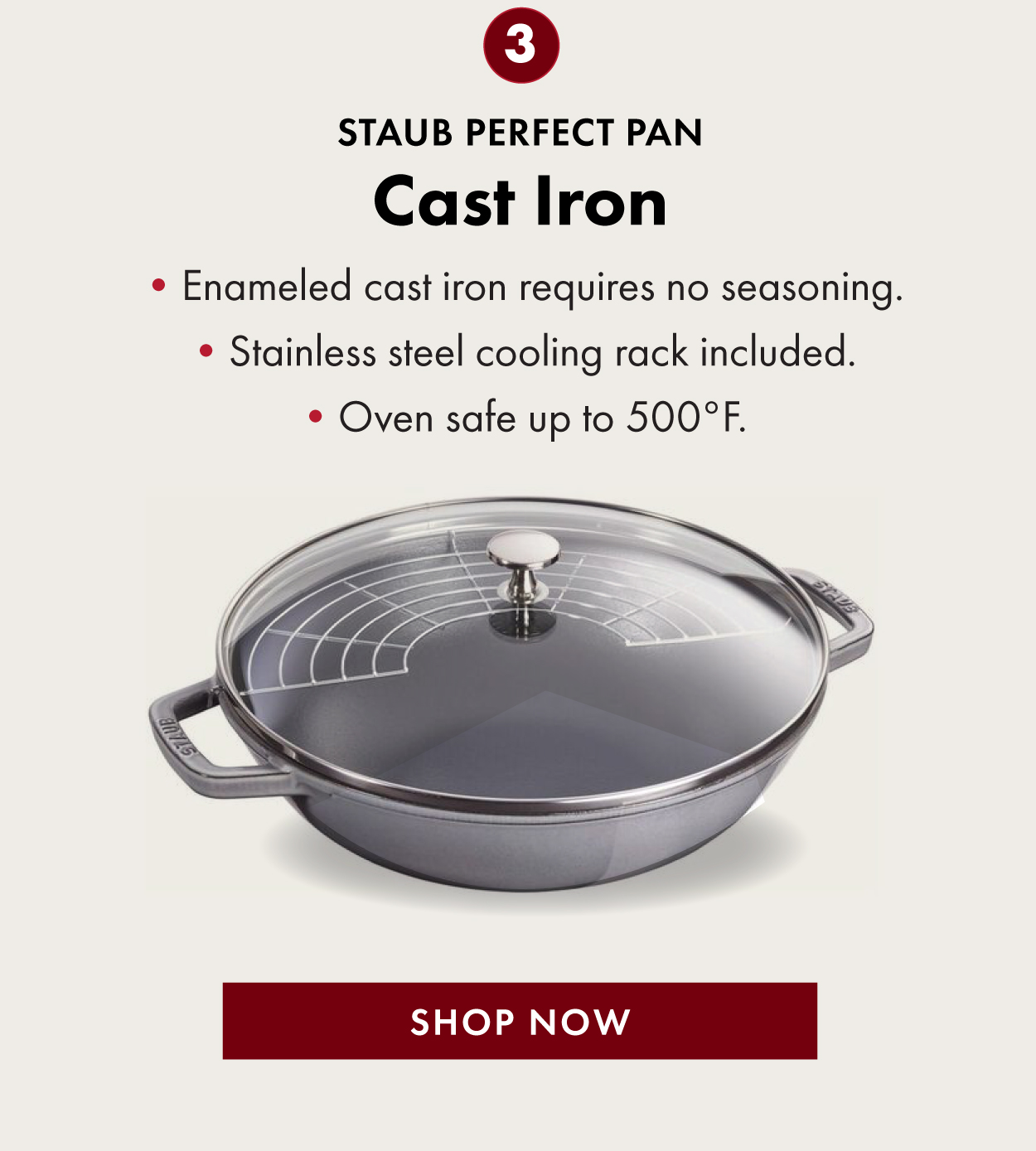 Cast Iron: STAUB Perfect Pan