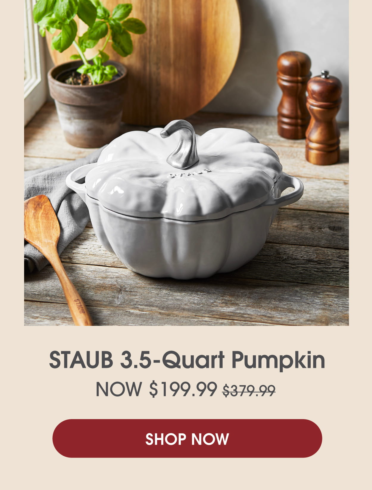3.5-Quart Pumpkin Dutch Oven now $199.99