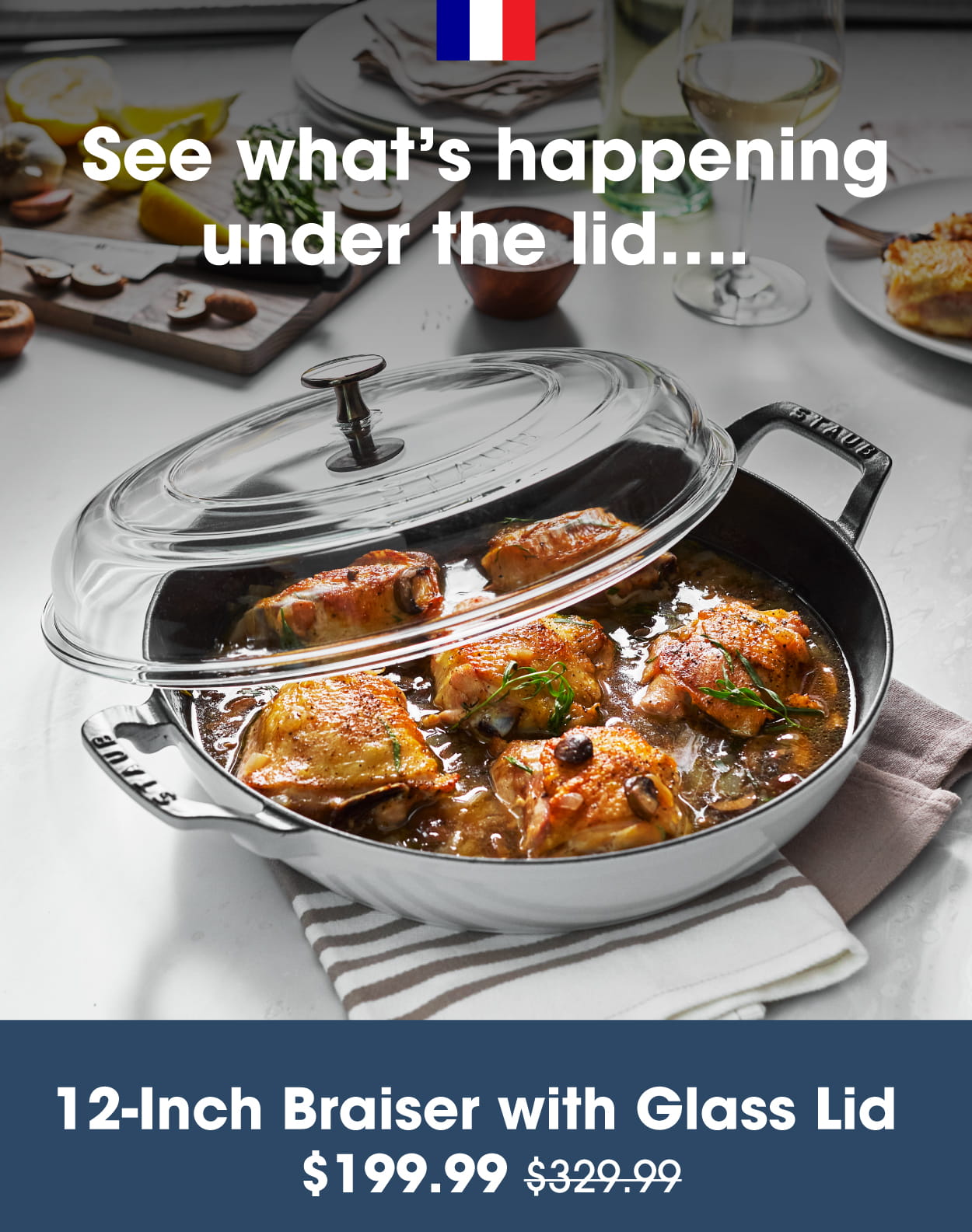 12-Inch Glass Lid Braiser: Now $199.99