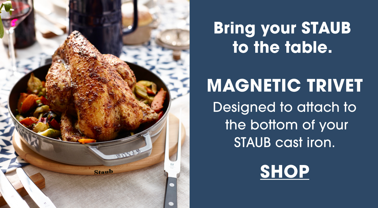 Add a Magnetic Trivet: Designed to attach to the bottom of your cast iron.