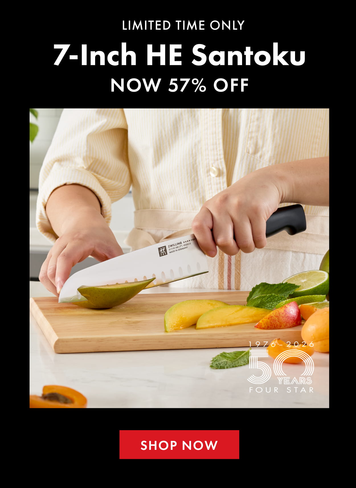 Save 57% on the Four Star 7-Inch Santoku Knife