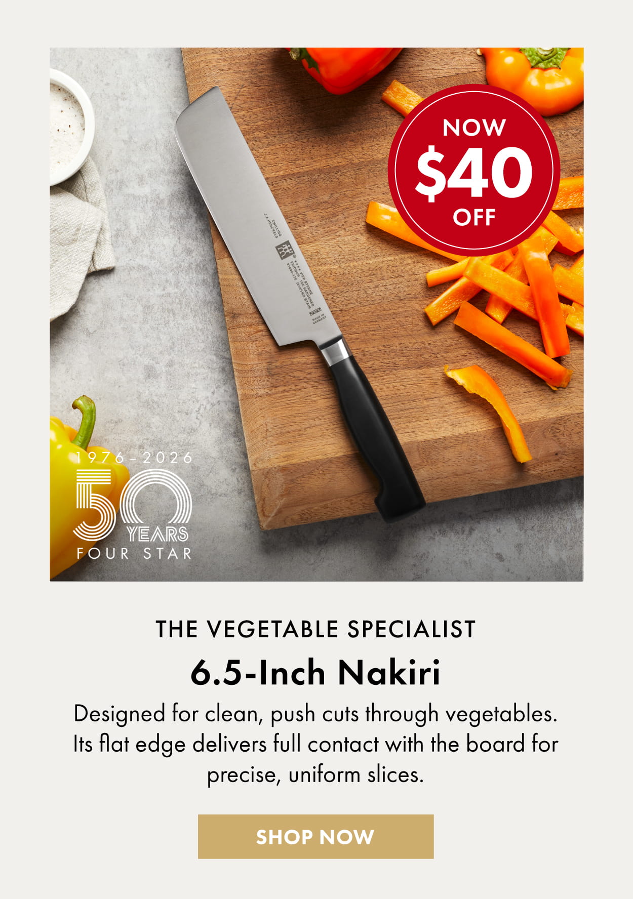 The 6.5-Inch Nakiri Knife—Now almost 30% off.