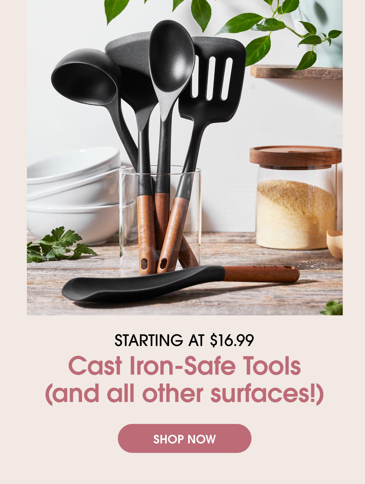 Cast Iron-Safe Kitchen Utensils Starting at $16.99
