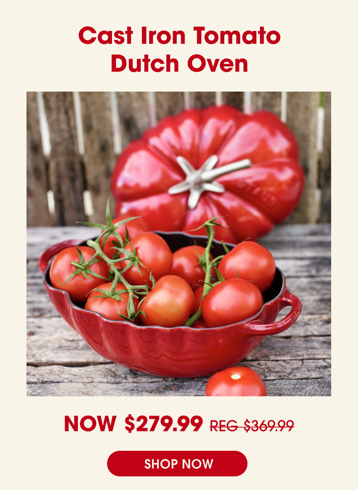 Cast Iron Dutch Oven: No seasoning required, oven safe up to 500 degrees, and can be washed with soap and water!